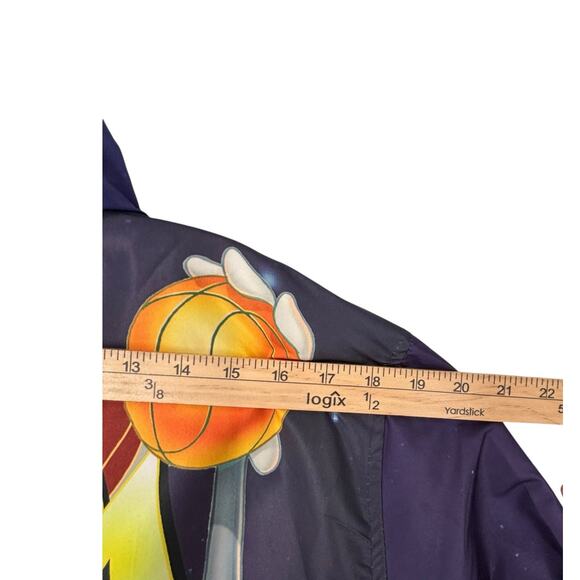 Members Only Space Jam Tune Squad Bugs Bunny Hooded Windbreaker Jacket Large - Picture 6 of 13